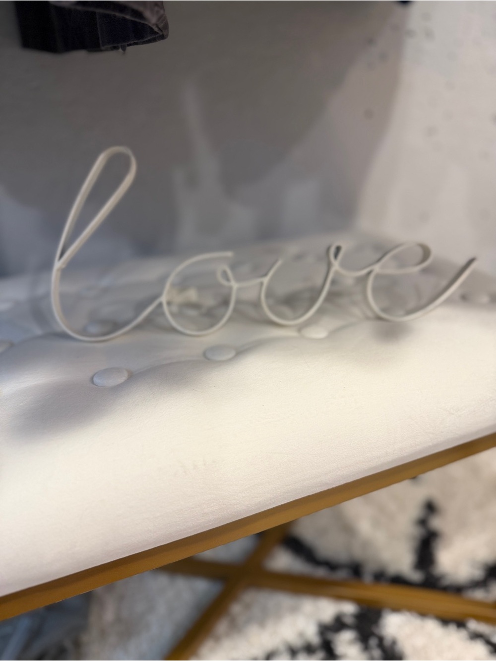 Metal Love Sign | Cursive Love Decor | Farmhouse Home Accent | Modern Rustic - Picture 3 of 5